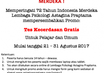 Promo Tes Kecerdasan Gratis